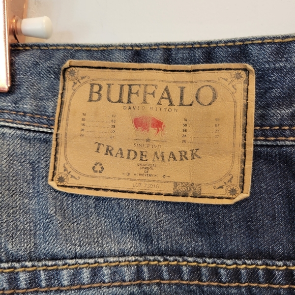 Buffalo David Bitton | Mens Slim Straight Dark Wash Jeans - Picture 5 of 9